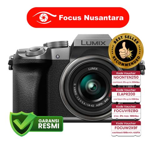 Foto Produk Panasonic Lumix DMC-G7 with 14-42mm f/3.5-5.6 OIS (Silver) dari Focus Nusantara