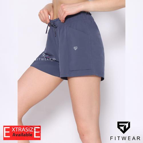 Foto Produk Celana lari pendek wanita (Fitness, Yoga, Zumba) FITWEAR ATH-ALESSIA - LUSH BLUE, S dari Fitwear Official