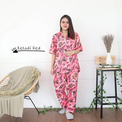 Foto Produk PIYAMA JUMBO XXXL BAJU TIDUR BIG SIZE MOTIF BUNGA PAJAMAS CP dari K-Line Collections