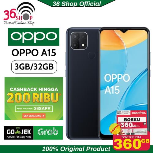Foto Produk Oppo A15 3GB+32GB Garansi Resmi Oppo 1 Tahun - White dari 36shop