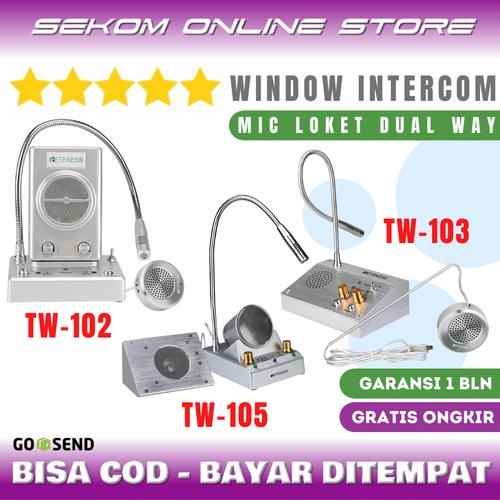 Foto Produk RETEKESS Dual Way Window Counter Intercom - Mic Loket 2 Arah dari SEKOM ONLINE STORE