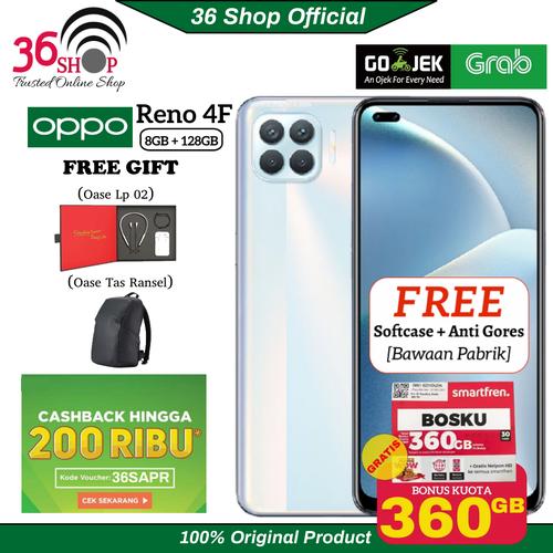 Foto Produk Oppo Reno 4F 8GB+128GB Garansi Resmi - Matte Black dari 36shop