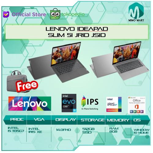 Foto Produk Lenovo Ideapad Slim 5i 14 i5 1135G7 8GB 512ssd W10+OHS 14.0FHD IPS - platinum dari MIMO MART
