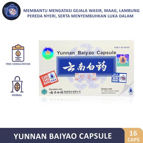 Foto Produk YUNNAN BAIYAO CAPSULE // Antibiotik pendarahan luar dan dalam dari Belanja Online Obat
