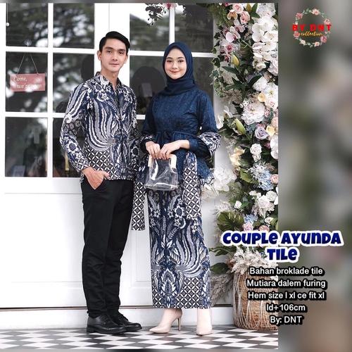 Gambar Batik Couple Kebaya Brokat Ayudia Navy - Estika Navy Akita Couple dari anitaolshop Kota Surakarta Tokopedia