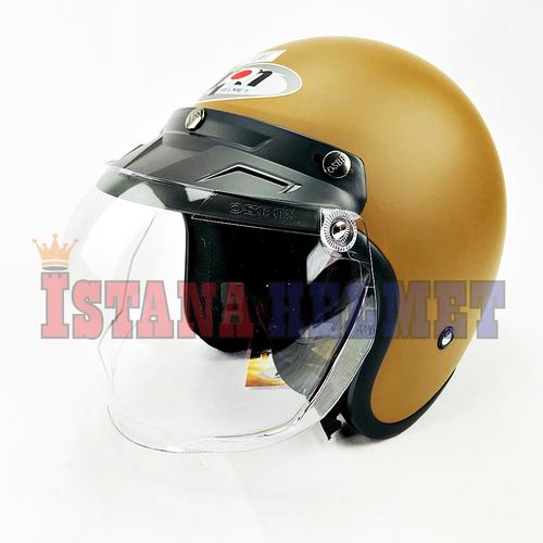 Jual KACA HELM RETRO OSBE CEMBUNG CLEAR 