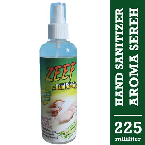 Foto Produk Hand Sanitizer Spray 225 ml Aroma Sereh Merk ZEEF dari Zeef Store