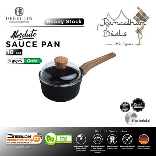 Foto Produk Debellin Sauce Pan 16 cm - Absolute Granite Series Anti Lengket dari Debellin Cookware