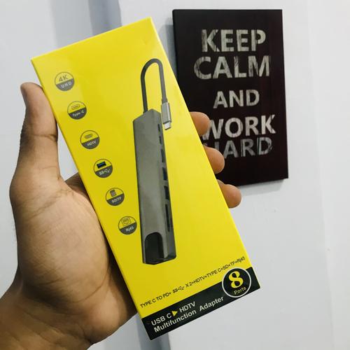 Gambar Converter HUB Adapter Type C 8 in 1 Untuk MacBook Pro/Air Bergaransi dari wana satria komputer Kota Makassar Tokopedia