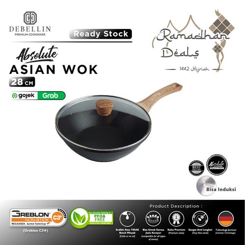 Foto Produk Debellin Asian Wok Pan 28 cm - Absolute Granite Anti Lengket dari Debellin Cookware