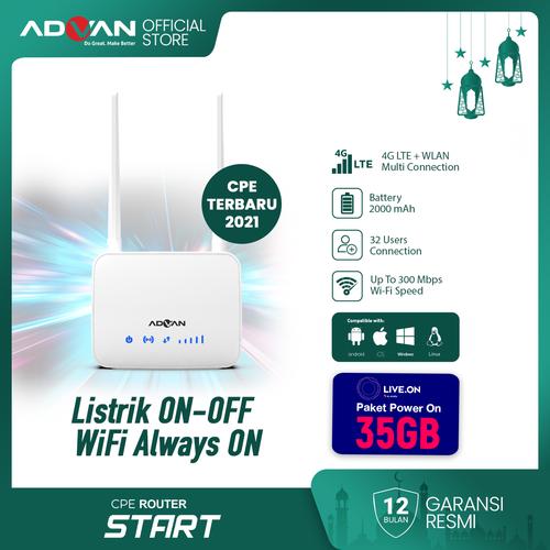 Foto Produk Advan Router CPE Start 4G LTE + WLAN Garansi Resmi dari Advan Official Store