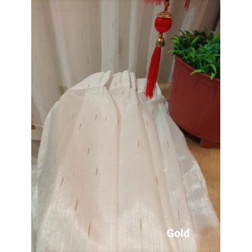 Foto Produk Vitrase gorden gerimis bintikGold/bintikGrey HighQualityImport Mewah - Bintik Gold dari Home Queen