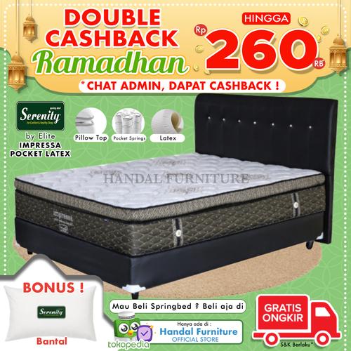 Foto Produk Serenity Set Kasur Spring Bed Impressa Pocket Latex 160x200 dari Handal Furniture