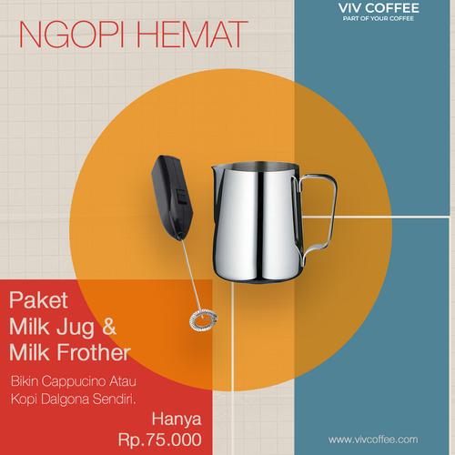 Foto Produk Coffee Maker Milk Frother Milk Jug Bundle dari VIV Coffee