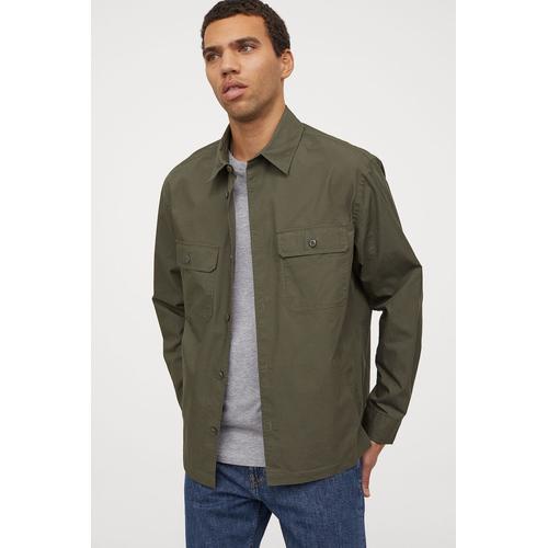 h&m army green jacket