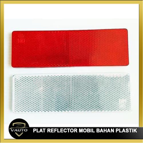 Foto Produk Plat Reflektor Bahan Plastik Kuat Mobil / Truk Stiker Reflektor - Merah dari vauto