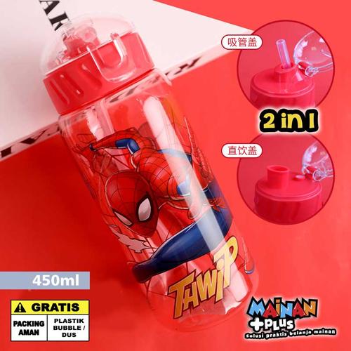 Foto Produk BOTOL MINUM ANAK DISNEY MARVEL AVENGERS TRITAN FOOD GRADE BPA FREE - SPIDERMAN dari MainanPlus