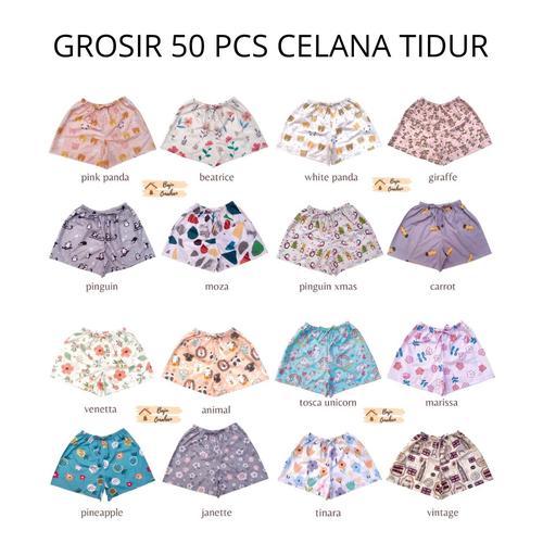 Foto Produk HA001 Celana Pendek Rumah / Celana Santai / Celana Tidur Lucu & Murah - Motif Acak dari BajuOmahan