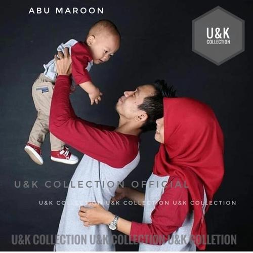 Gambar Kaos Couple Raglan Keluarga Lengan Panjang - Abu Muda Biru, S Anak dari UK Collection Official Kab. Bekasi Tokopedia