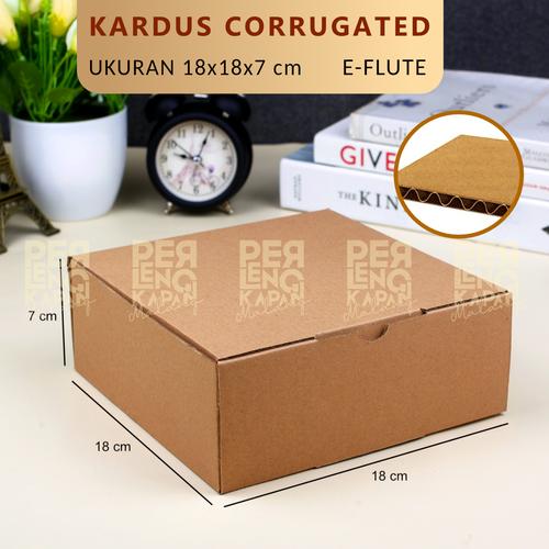 Gambar KARDUS CORRUGATED 18X18X7 CM | DIE CUT | KOTAK KARTON | BOX PACKING SO dari malangperlengkapan Kota Malang Tokopedia