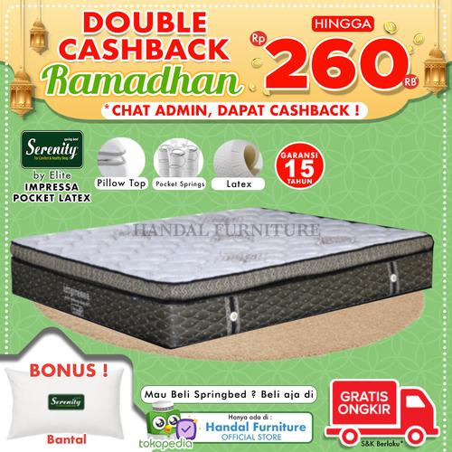Foto Produk Serenity Hanya Kasur Spring Bed Impressa Pocket Latex 160x200 dari Handal Furniture