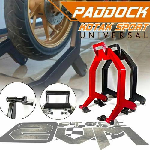 Foto Produk STANDAR PADDOCK KOTAK UNIVERSAL MOTOR SPORT - Hitam dari BAHARI_VARIASI