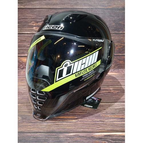 ICON AIRFLITE BLACK GLOSS | HELM MOTOR 