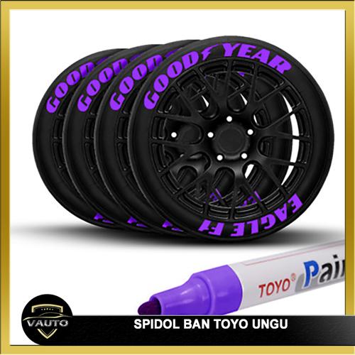 Gambar Spidol Ban TOYO Ungu / Paint Marker Purple Toyo High Quality dari vauto Jakarta Barat Tokopedia