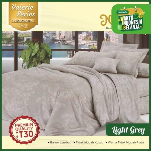 Foto Produk Nutty Nut Sprei Set Micro Jacquard Vl -160x200x30 Queen- Light Grey dari Nutty Nut
