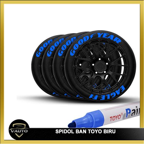 Gambar Spidol Ban TOYO Biru / Paint Marker Toyo Blue High Quality dari vauto Jakarta Barat Tokopedia