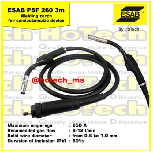 Jual ESAB Mig Torch PSF 260 | Esab Welding Torch PSF 260 3.0M - Jakarta ...
