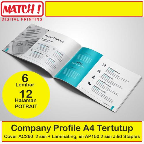 Gambar cetak company profile ukuran A4 dari Match Digital Printing Jakarta Barat Tokopedia