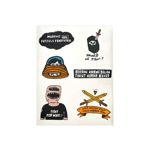 Gambar Sticker Paket Sablon #2 Should We Fight dari DGTMB Kab. Sleman Tokopedia