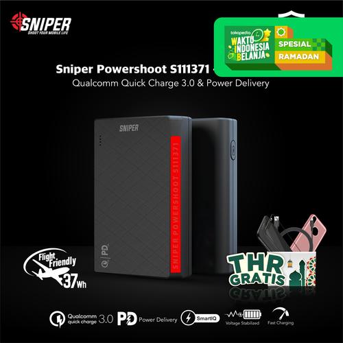 Foto Produk Sniper PowerShoot S111371 10000mAh - Powerbank Flight Friendly dari Sniper Indonesia