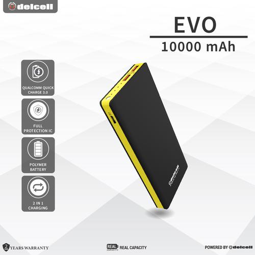 Foto Produk Delcell 10000mAh Powerbank EVO QuickCharge 3.0A Real Capacity Polymer dari DelCell
