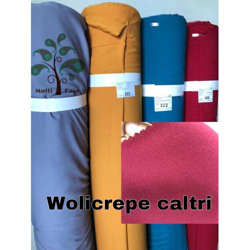 Gambar bahan kain wollycrepe wolicrepe wollicrepe super caltri polos meteran - 3115 hitam dari multi kain Jakarta Pusat Tokopedia