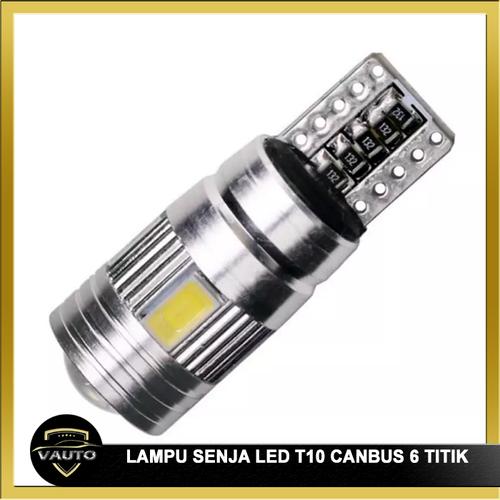Foto Produk Led T10 6 Mata Lensa Canbus Luminos Lampu Senja Sen Spextrum LED - Merah dari vauto