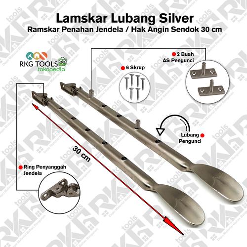 Foto Produk Ramskar Lubang Silver Lamskar Penahan Jendela / Hak Angin Sendok 30 cm dari RKG_Tools
