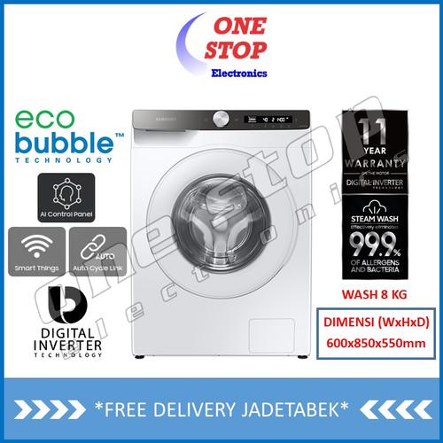Gambar SAMSUNG WW80T504DTT Mesin Cuci Front Loading w/ Ecobubble™ 8KG dari OneStop Electronics Jakarta Utara Tokopedia