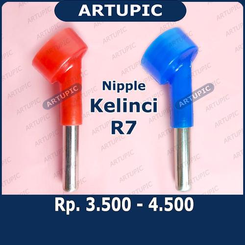 Gambar Nipple Kelinci R7 nipel nepel niple Botol Minum Kelinci FULL STAINLESS - Biru dari ArtupicPeralatanPeternak Kota Tangerang Selatan Tokopedia