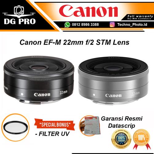 Foto Produk LENSA CANON 22MM F2 STM - LENSA MIRRORLES CANON EF-M 22MM F2 STM dari DG PRO