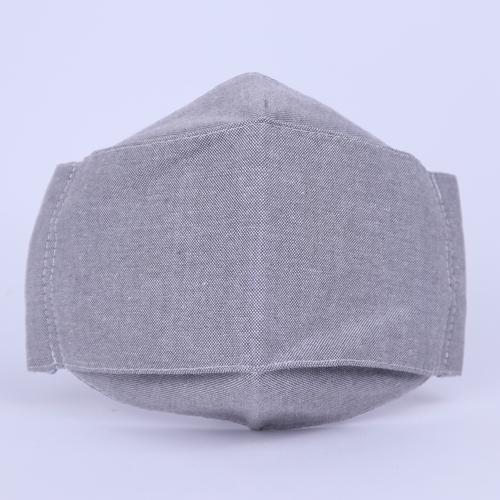 Foto Produk Masker 3D 3 ply Kain Katun Seri OXFORD Reusable Earloop Headloop - Grey, Headloop dari Trivi_Shop