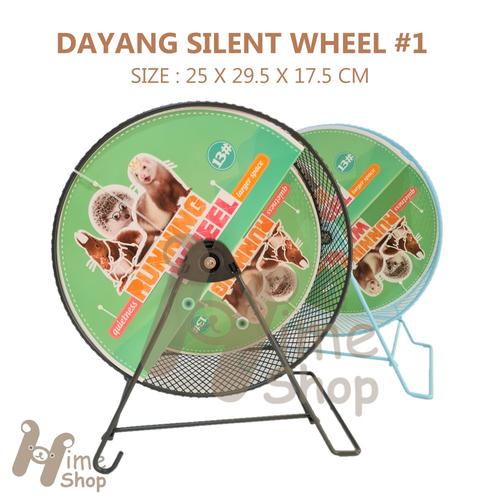 Foto Produk DaYang Silent Jogging Wheel 13 Mainan Roda Putar Besi Running Quiet - Biru dari Hime petshop