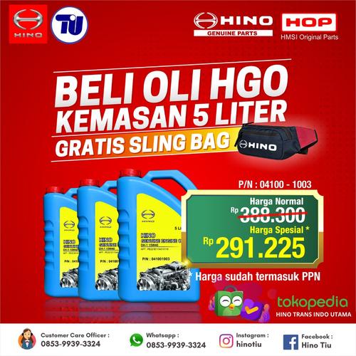 Gambar PROMO OLI HGO KEMASAN 5 LITER 041001003 dari HINO TRANS INDO UTAMA Kota Medan Tokopedia