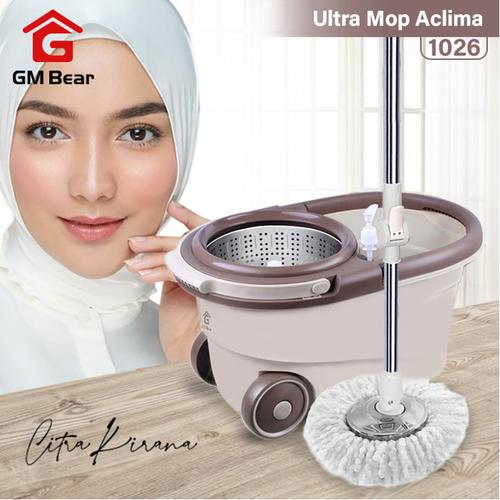 Foto Produk GM Bear Spin Mop Cokelat 1026-Ultra Mop Aclima Brown dari GM Bear