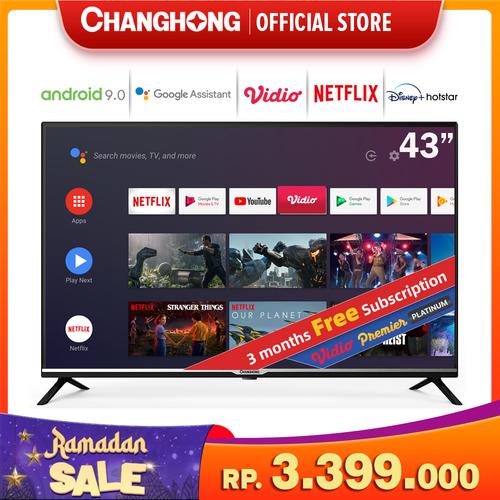 Foto Produk Changhong Google certified Android Smart TV 43 inch 43H4 LED TV-L43H4 dari Changhong Official