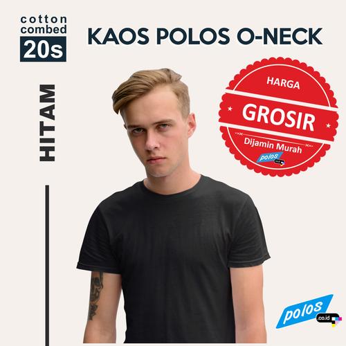 Foto Produk GROSIR Kaos Polos Hitam Cotton Combed 20s Premium - XS dari polos.co.id