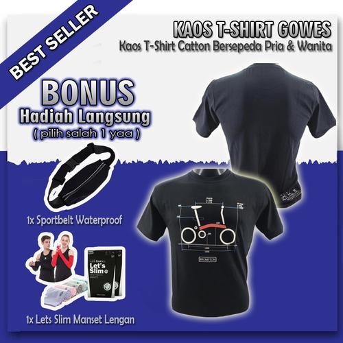 Foto Produk Tshirt Kaos Brompton Bike Sepeda Lipat Gowes - GRATIS Sportbelt dari kawai_unicornshop