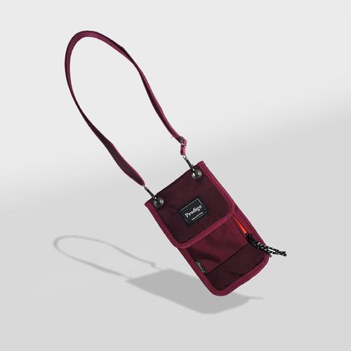 Gambar Hanging Wallet Dompet Gantung Tas Leher HP Prodigo Sepatu Hitam - Maroon dari Prodigo Official Kota Bandung Tokopedia