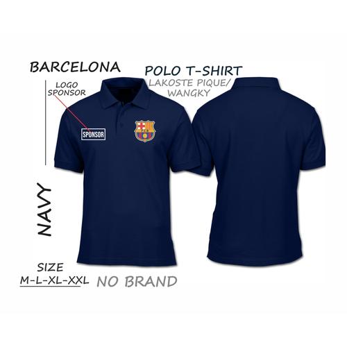 Promo Kaos pria polo/wangky Bola BARCA 